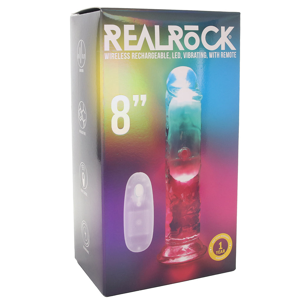 RealRock 8 Inch Light Up Vibrating Dildo Vibrators > Realistic Vibrator Dildos