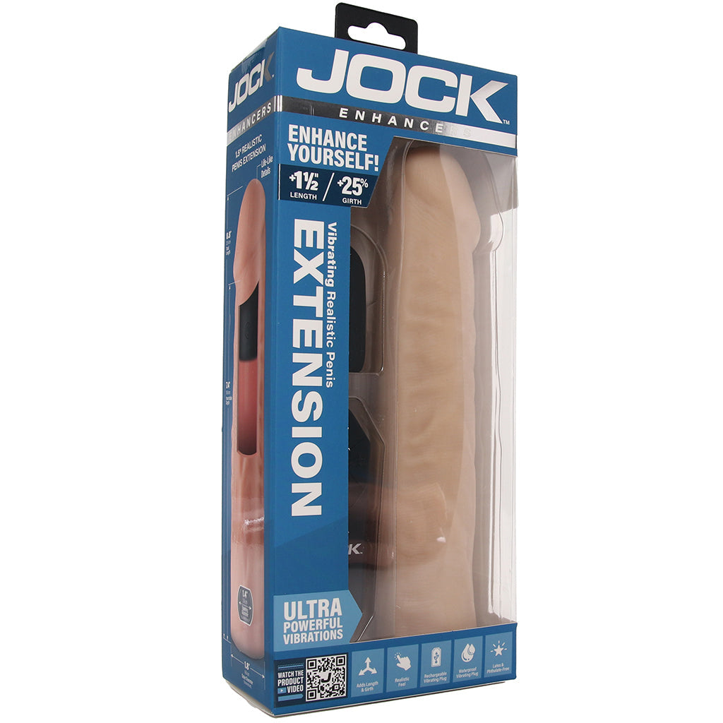 Jock Vibrating Realistic Penis Extender in Light