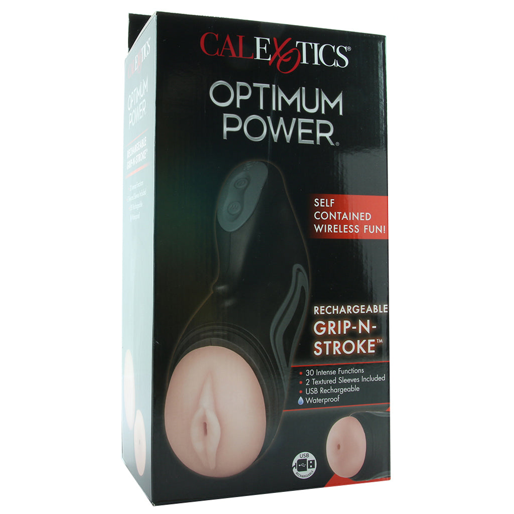 Optimum Power Grip-N-Stroke Masturbator Male Masturbators > Vibrating