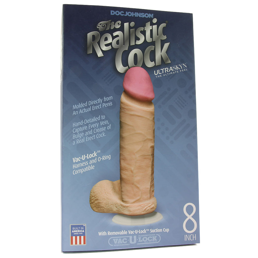 The Realistic ULTRASKYN 8 Inch Cock in White Dildo Sex Toys > Realistic Dildos