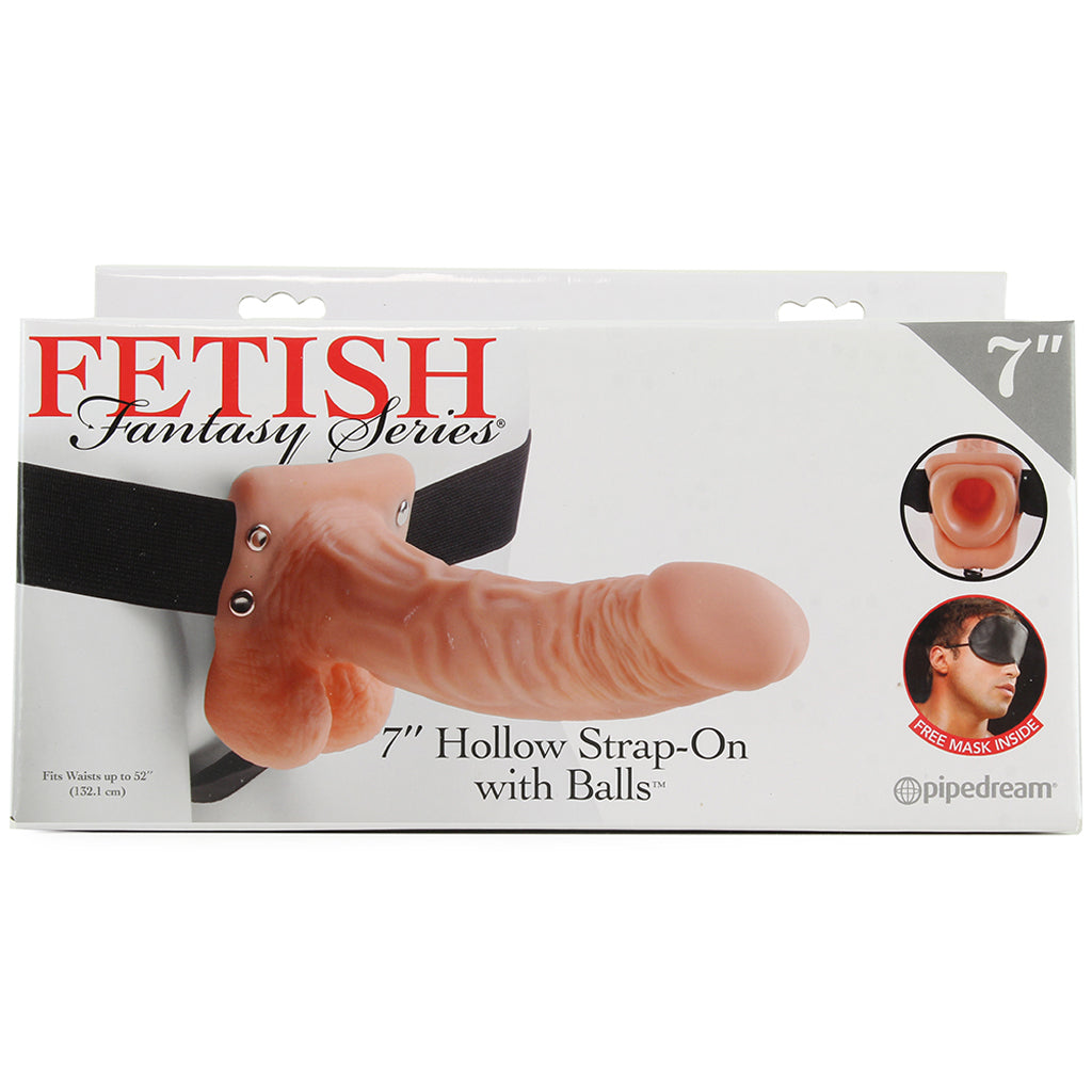 Fetish Fantasy 7 Inch Hollow Strap-On with Balls in Flesh Dildo Sex Toys > Strap-On and Harnesses