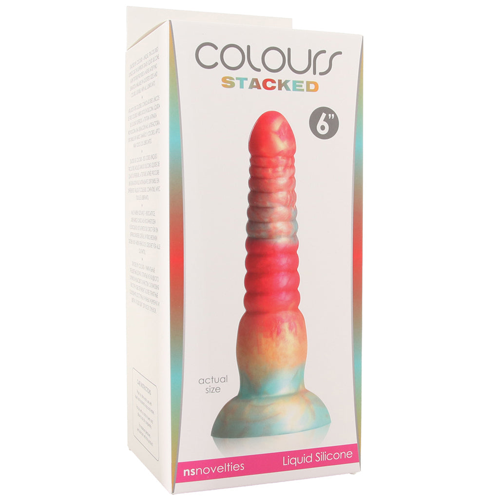 Colours Stacked 6 Inch Dildo in Red/Gold Dildo Sex Toys > Non-Phallic Dildos
