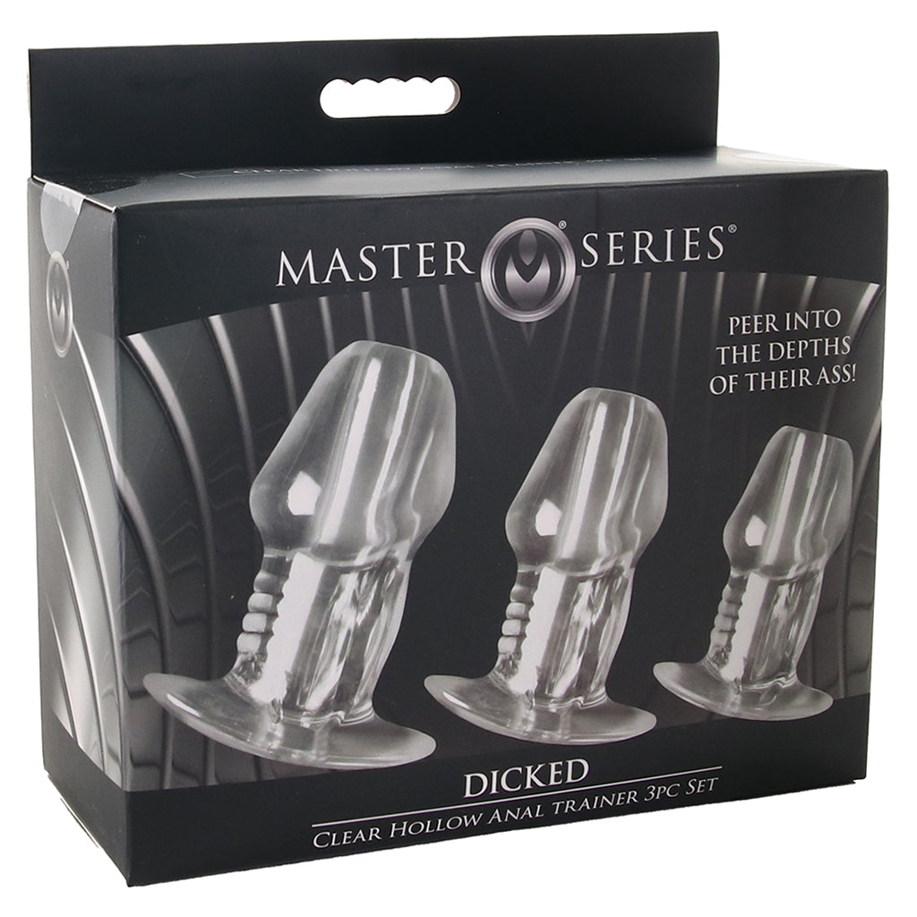 Master Series Dicked 3 Piece Hollow Anal Plug Set Anal Sex Toys > Butt Plugs