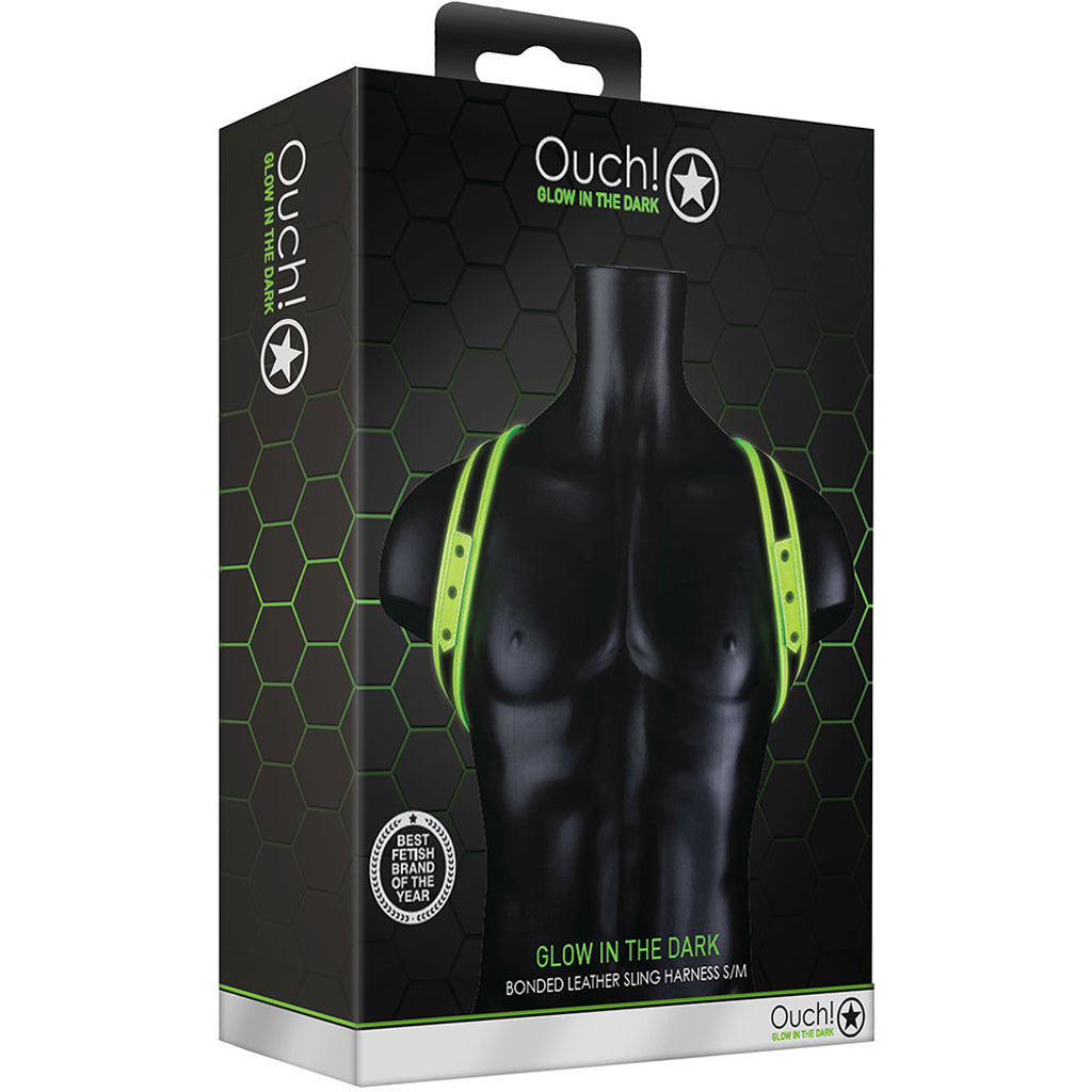 Ouch! Glow in the Dark Sling Harness /M Bondage and Fetish > Men's Bondage Wear