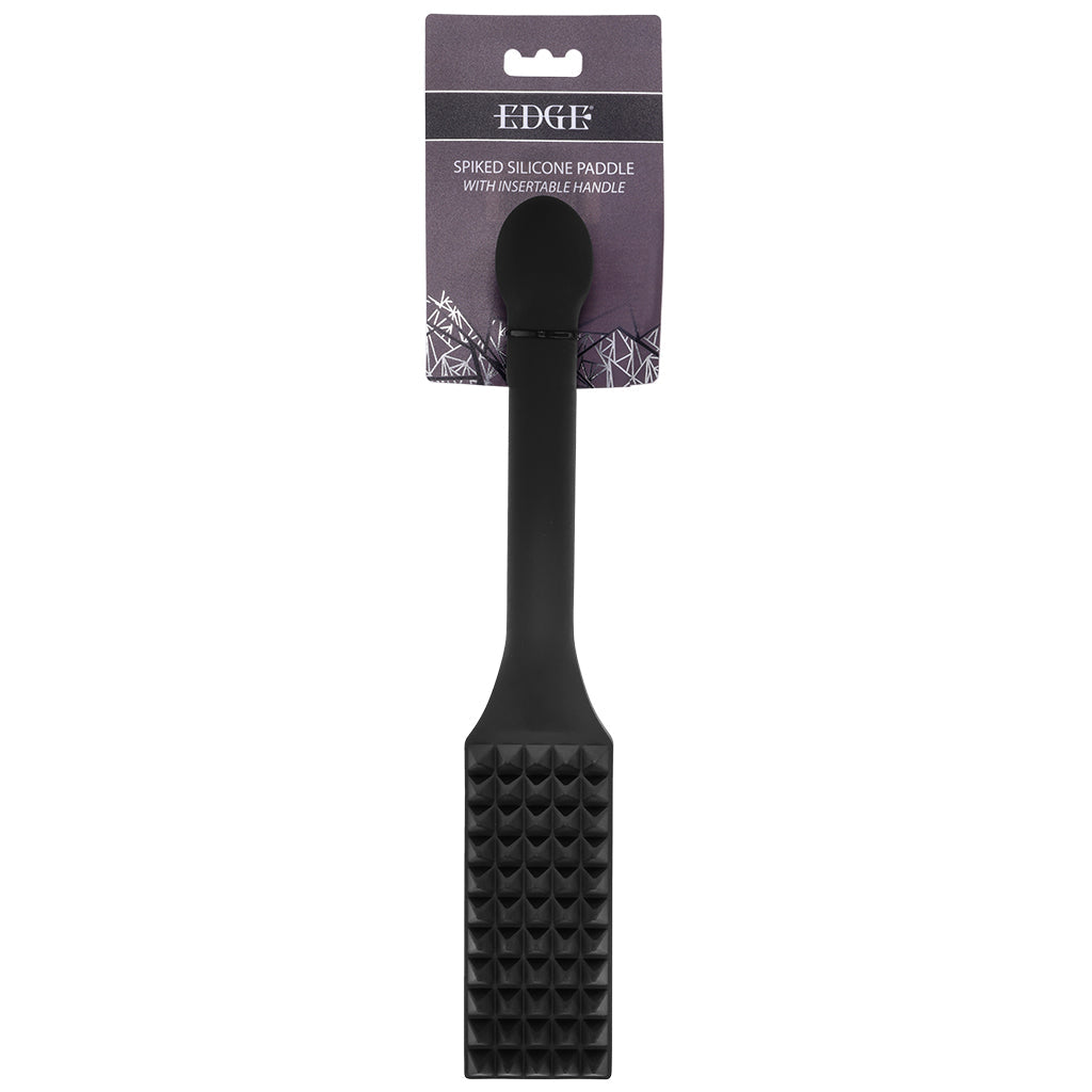 Edge Spiked Silicone Paddle with Insertable Handle Bondage and Fetish > Whips and Crops