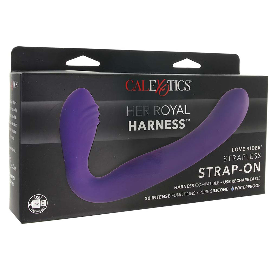 Rechargeable Love Rider Strapless Strap-On in Purple Vibrators > Strap-On & Wearable