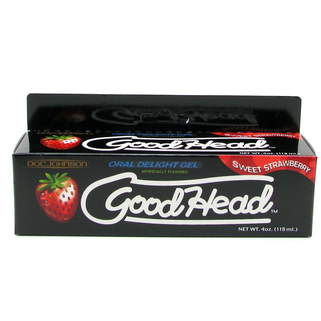 GoodHead Oral Delight Gel 4oz/113g in Strawberry Lubes and Lotions > Flavored Sex Lubes