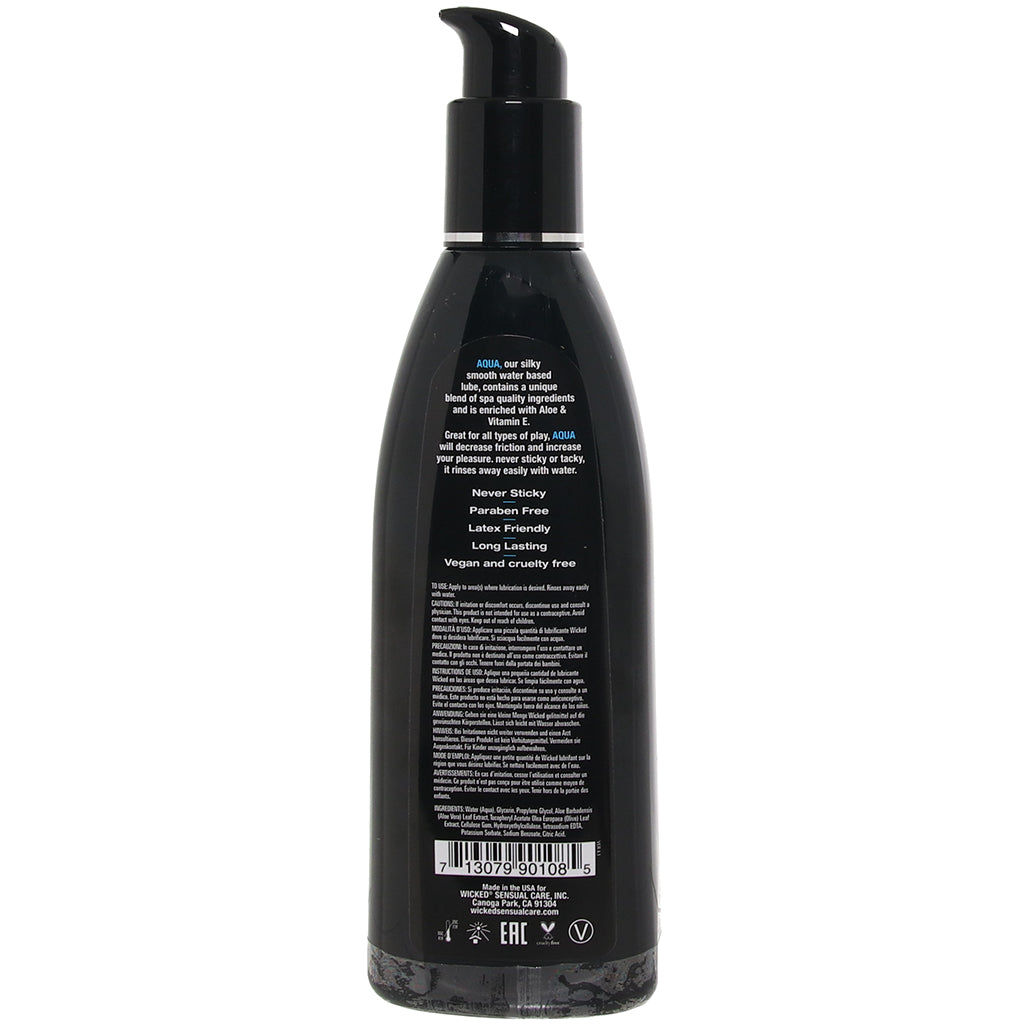Aqua Fragrance Free Water Based Lube in 8.5oz/250ml Lubes and Lotions > Water Based Sex Lubes