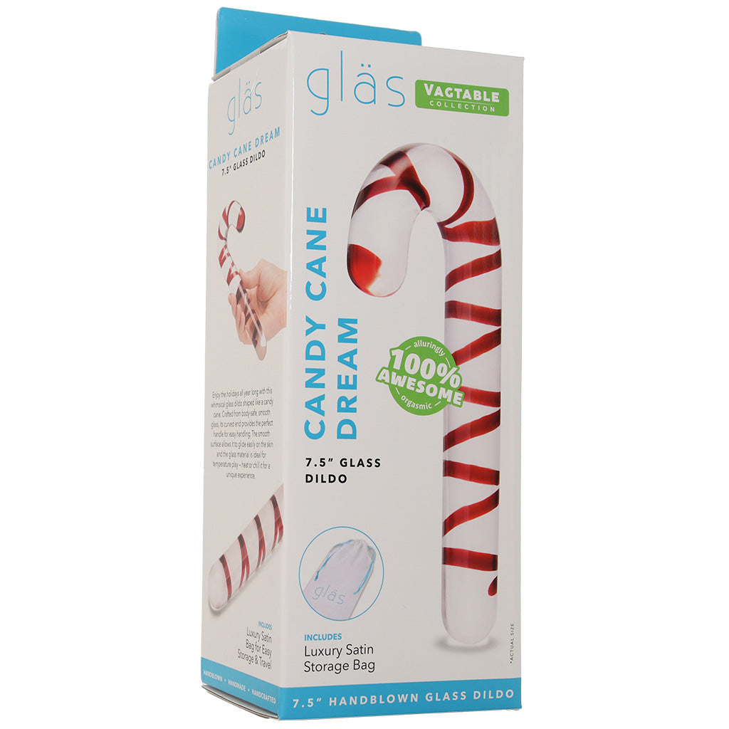 gläs Candy Cane Dream Glass Dildo Dildo Sex Toys > G-Spot Dildos