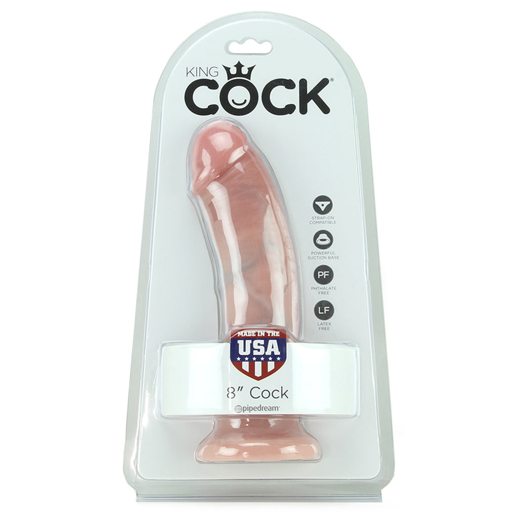 King Cock 8 Inch Dildo in Flesh Dildo Sex Toys > Realistic Dildos