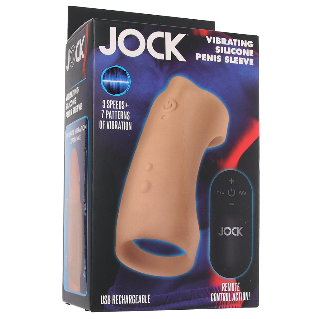 Jock Vibrating Silicone Penis Sleeve in Tan Male Enhancement > Extenders and Sleeves
