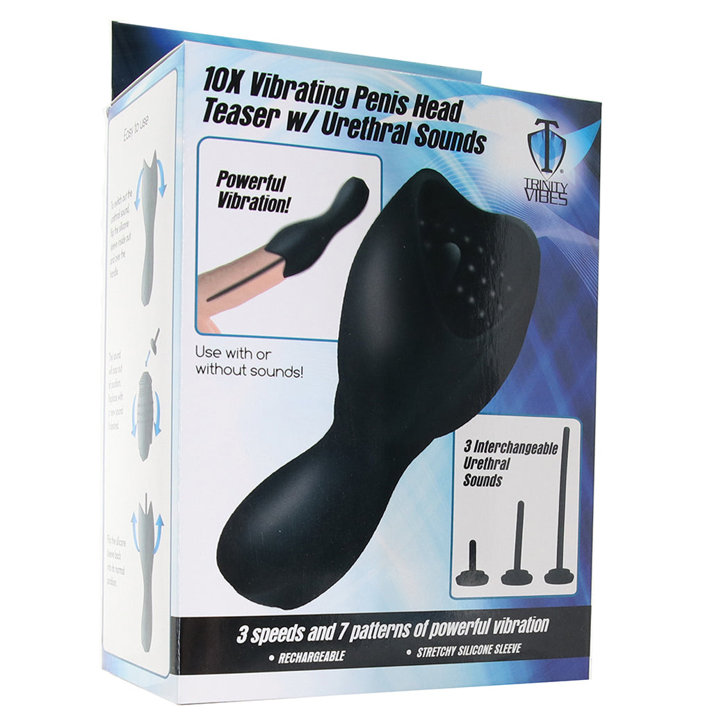 Trinity Vibes Penis Head Teaser with Urethral Sounds Male Masturbators > Vibrating