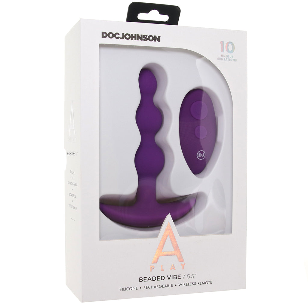 A-Play Beaded 5.5 Inch Anal Vibe in Purple Anal Sex Toys > Anal Vibrators