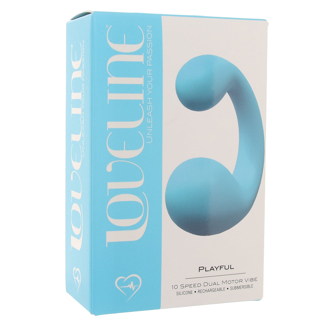 Loveline Playful Dual Motor Vibe in Blue Vibrators > G-Spot Vibrators