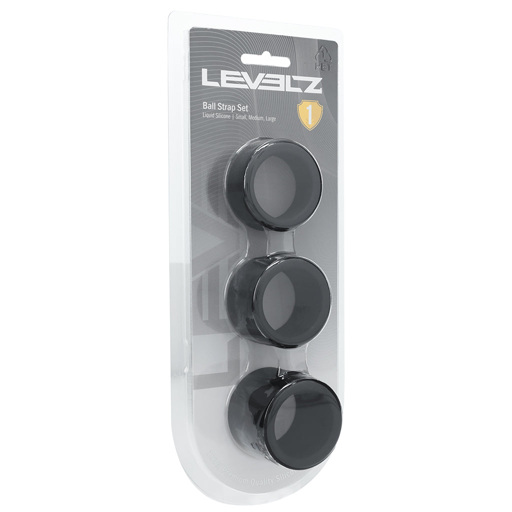 LEVELZ 3 Piece Silicone Ball Strap Set Cock Rings