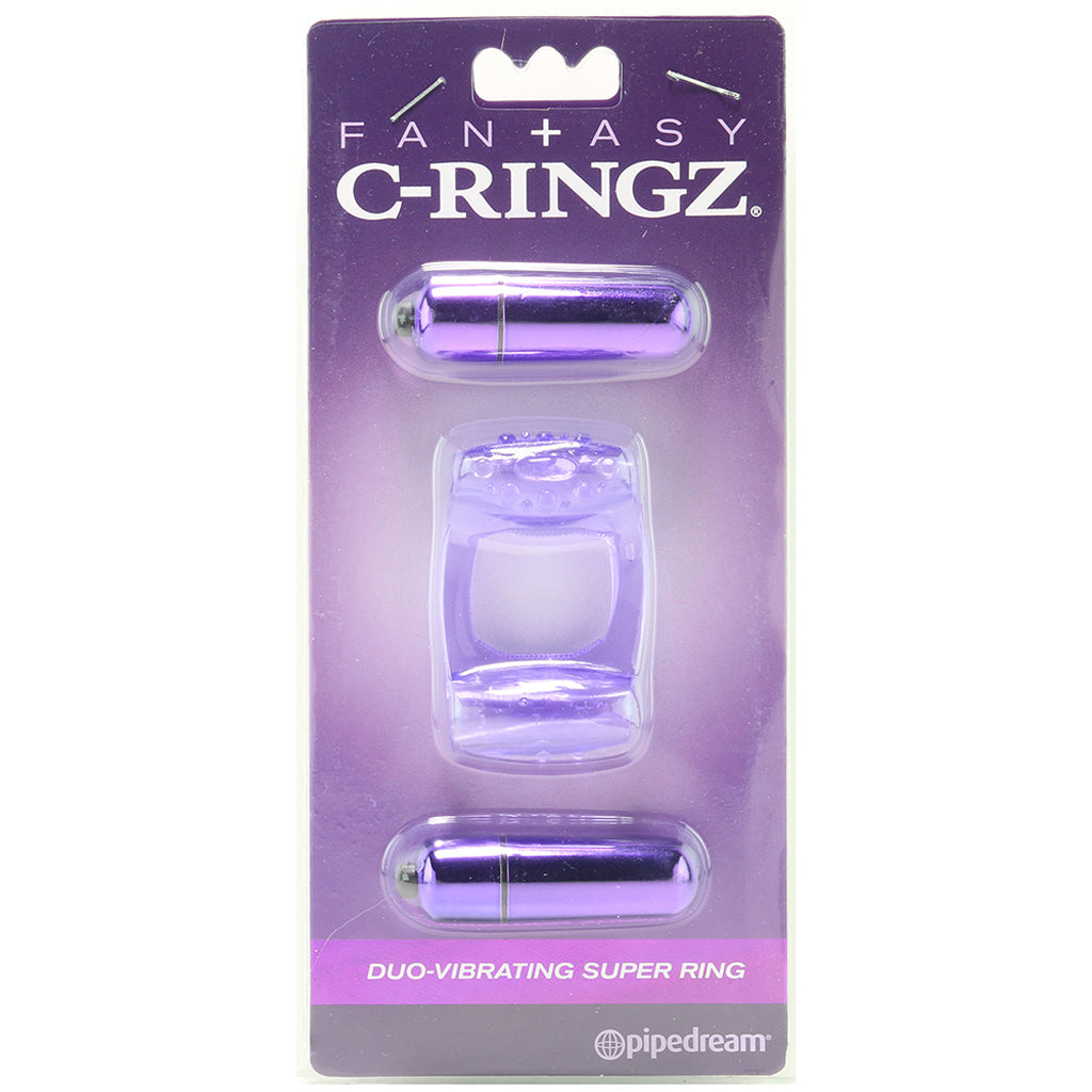 Duo-Vibrating Super Ring in Purple Cock Rings