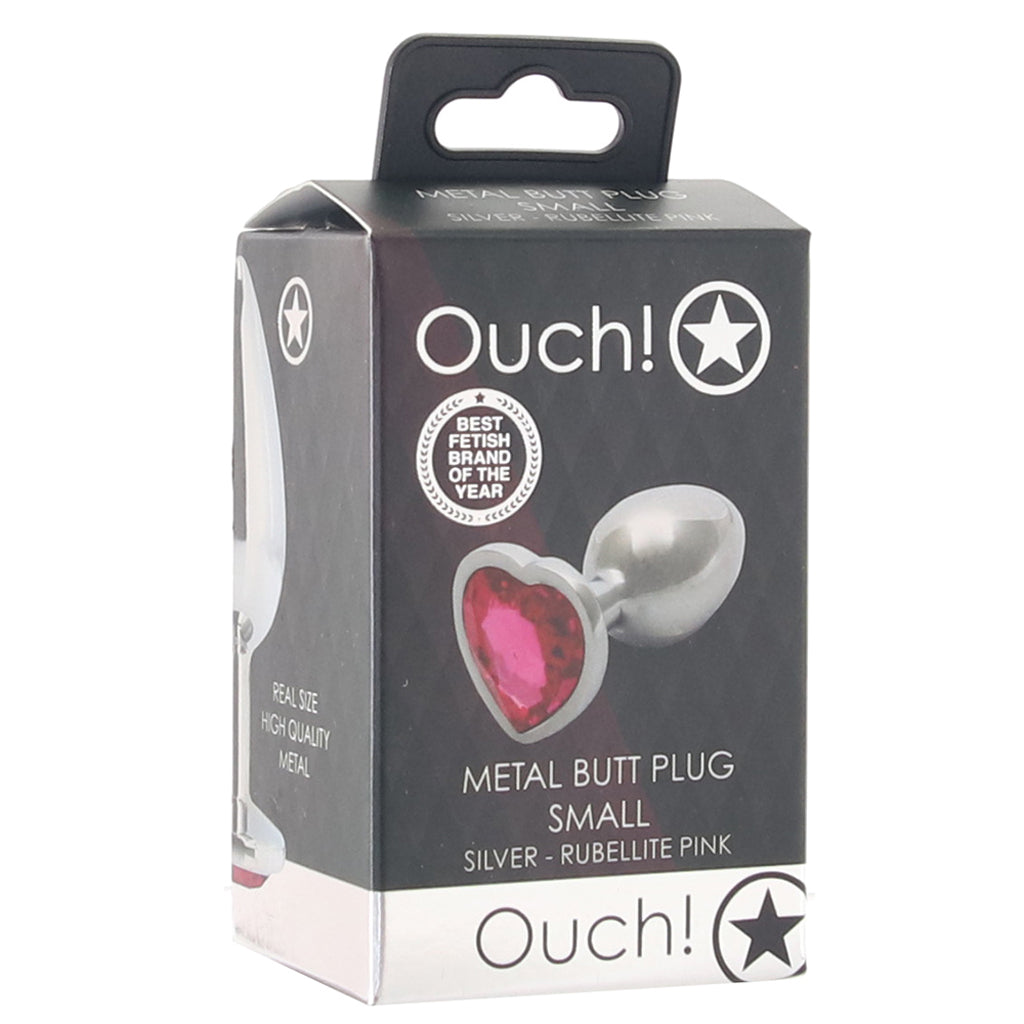Ouch! Pink Heart Gem Plug in Small Anal Sex Toys > Butt Plugs
