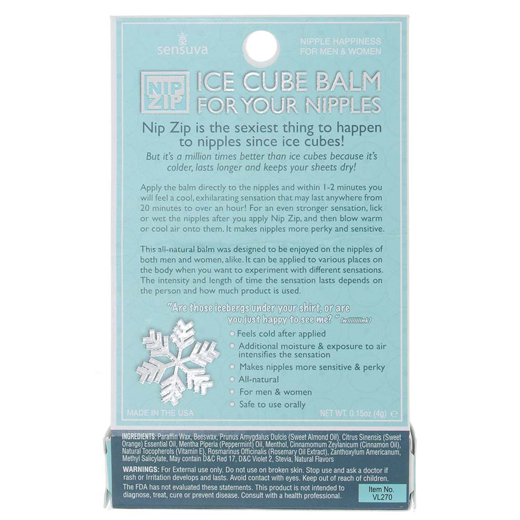 Nip Zip Ice Cube Nip Balm in Strawberry Mint Lubes and Lotions > Sexual Stimulants