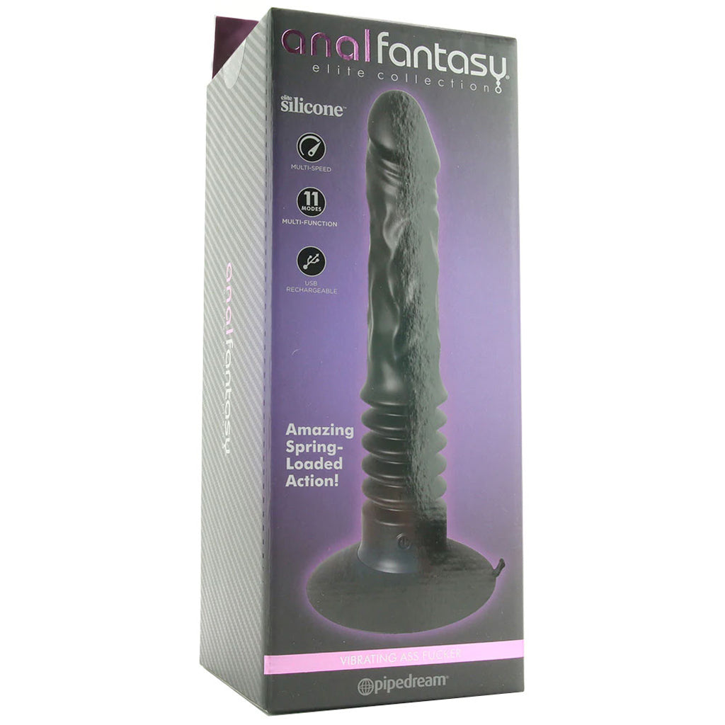 Anal Fantasy Elite Vibrating Ass F**ker in Black Anal Sex Toys > Anal Vibrators
