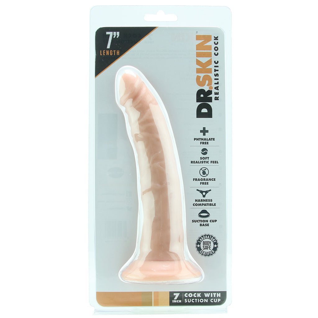 Dr. Skin 7 Inch Cock with Suction Cup in Beige Dildo Sex Toys > Realistic Dildos