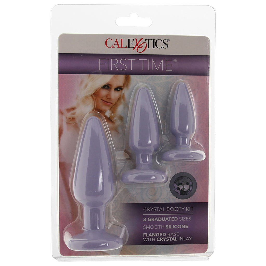 First Time Crystal Booty Anal Plug Set in Purple Anal Sex Toys > Butt Plugs