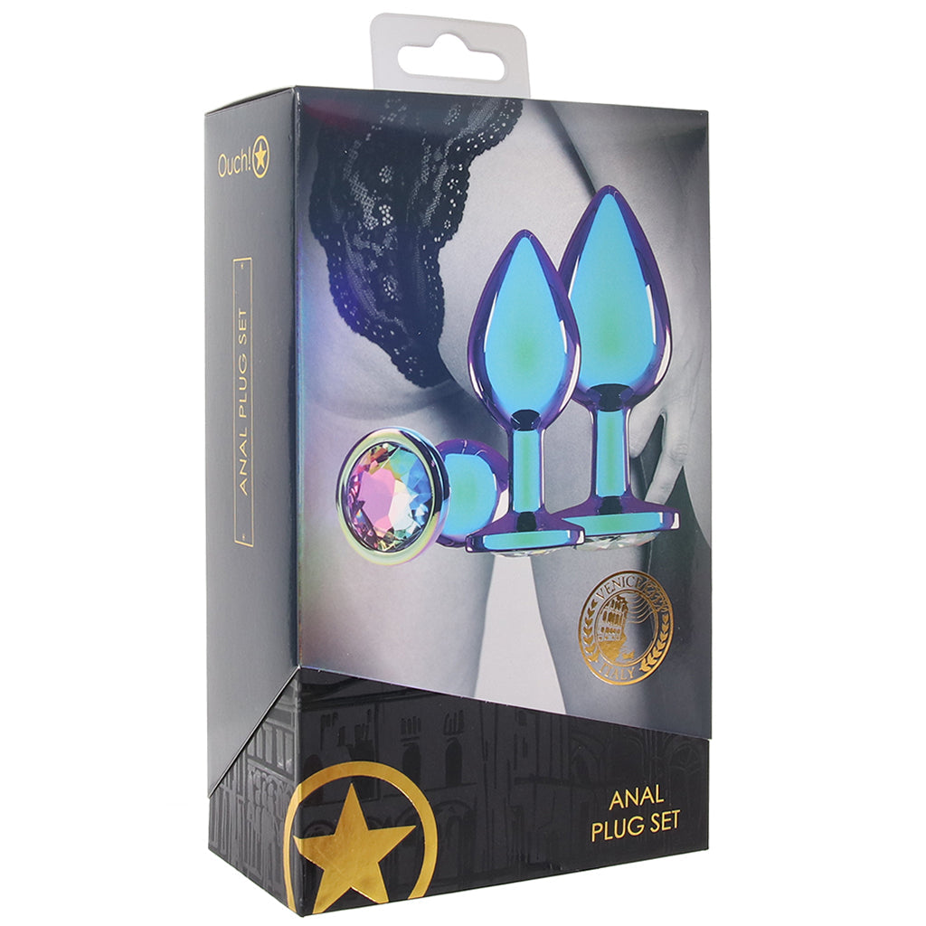 Ouch! Venice Collection Metal Anal Plug Set Anal Sex Toys > Butt Plugs