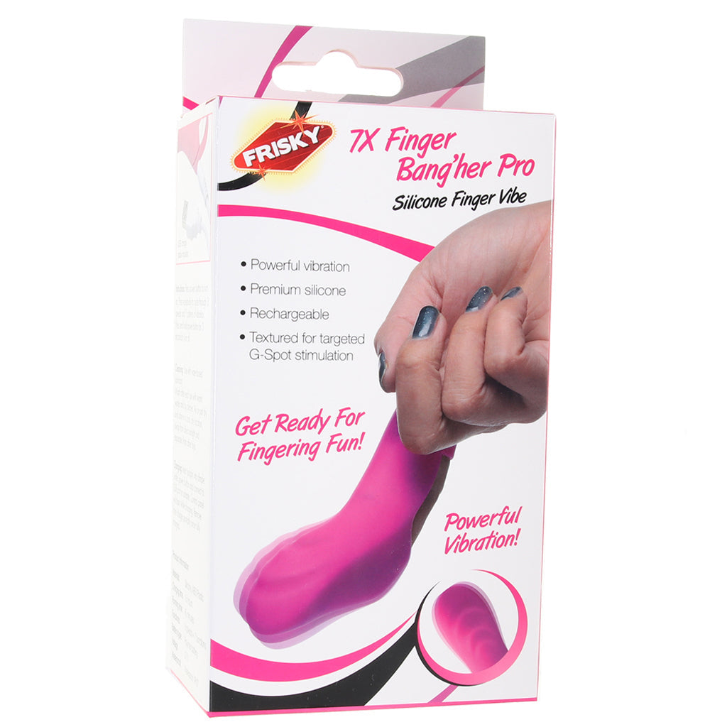 Frisky Finger Bang'her Pro Vibe in Pink Vibrators > Finger Vibrators