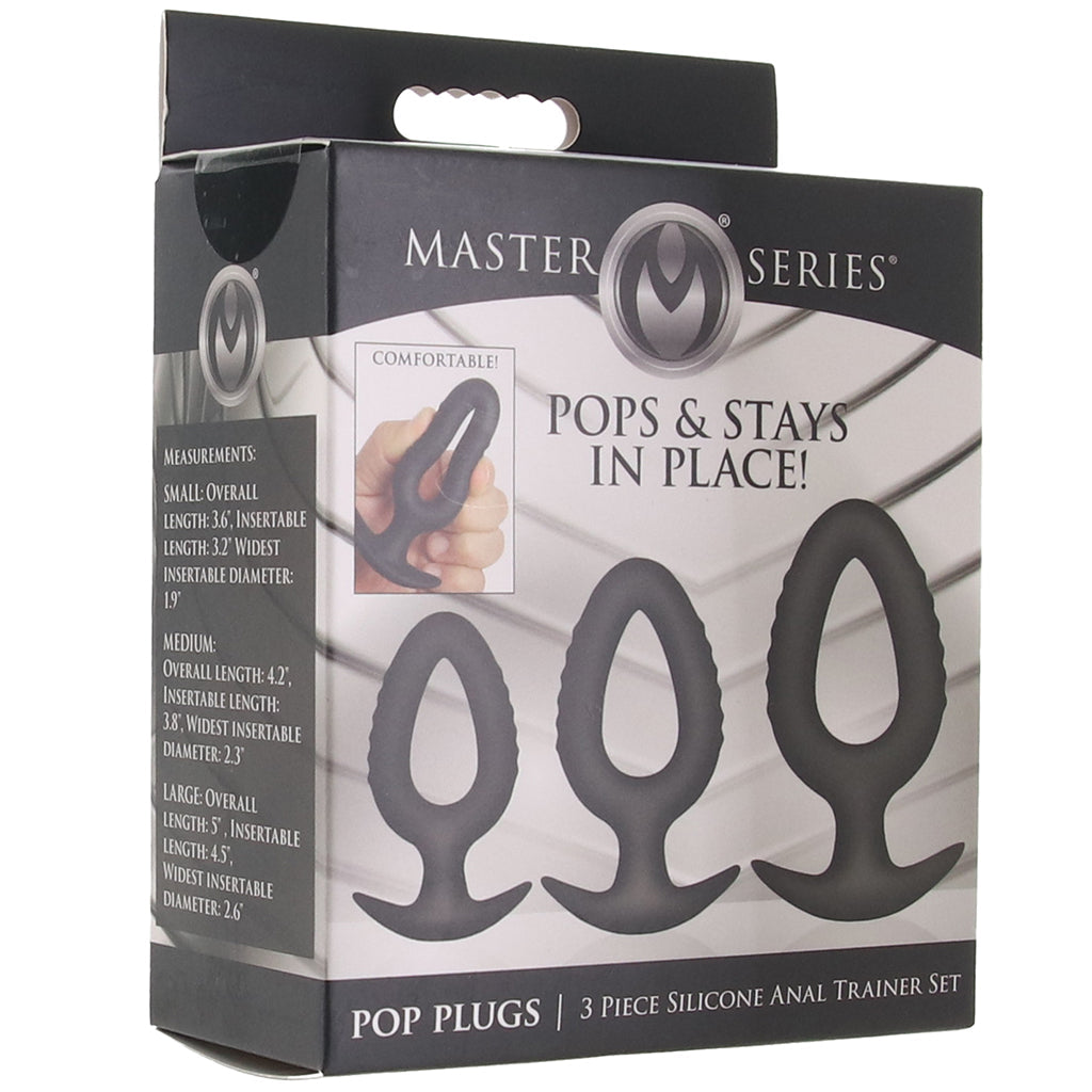 Master Series Pop Plugs 3 Piece Anal Trainer Kit Anal Sex Toys > Butt Plugs