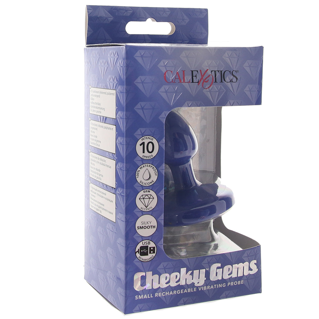 Cheeky Gems Small Vibrating Probe in Blue Anal Sex Toys > Butt Plugs