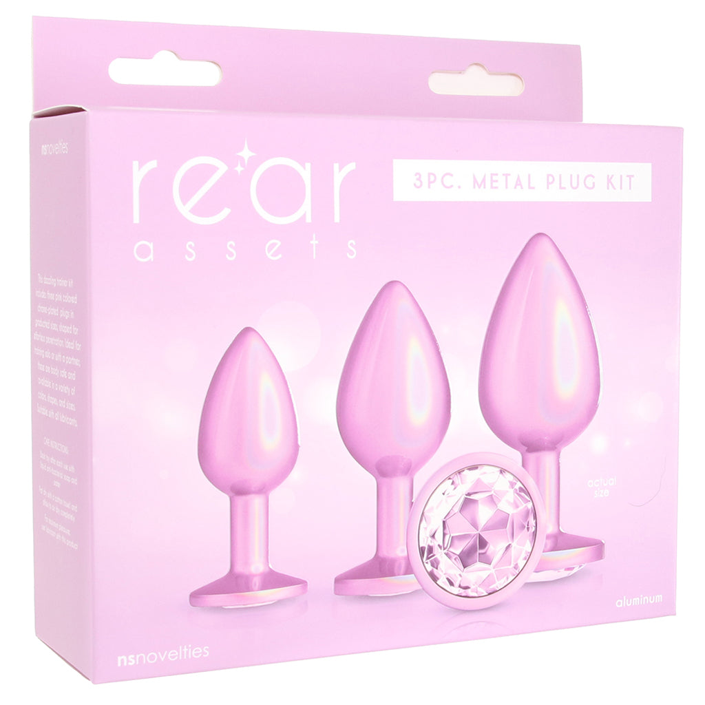 Rear Assets 3 Piece Metal Plug Set Anal Sex Toys > Butt Plugs