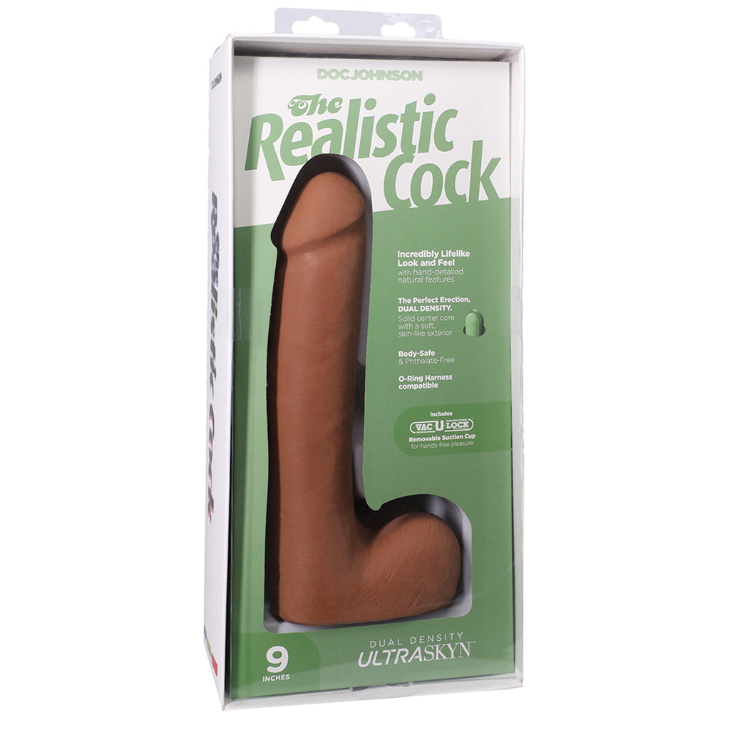 The Realistic 9 Inch Cock with Balls in Caramel Dildo Sex Toys > Realistic Dildos