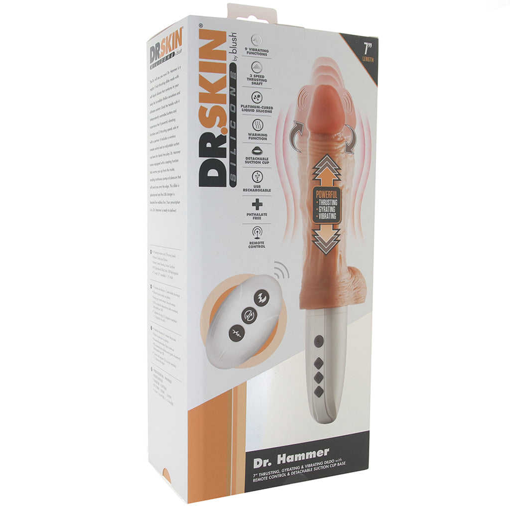 Dr. Skin Dr. Hammer 7 Inch Thrusting Vibe Vibrators > Realistic Vibrator Dildos