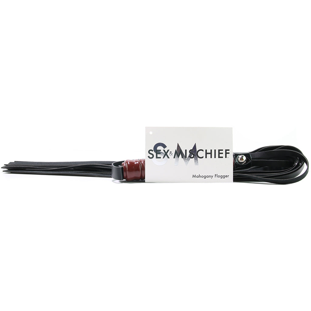 Sex & Mischief Mahogany Flogger Bondage and Fetish > Whips and Crops