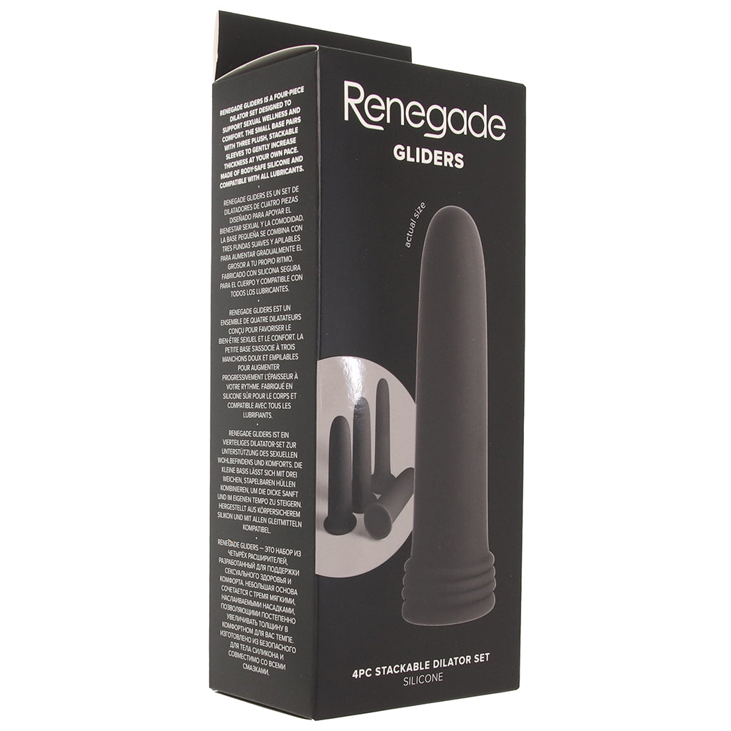 Renegade Gliders 4 Piece Stackable Dilator Set Dildo Sex Toys > Silicone Dildos