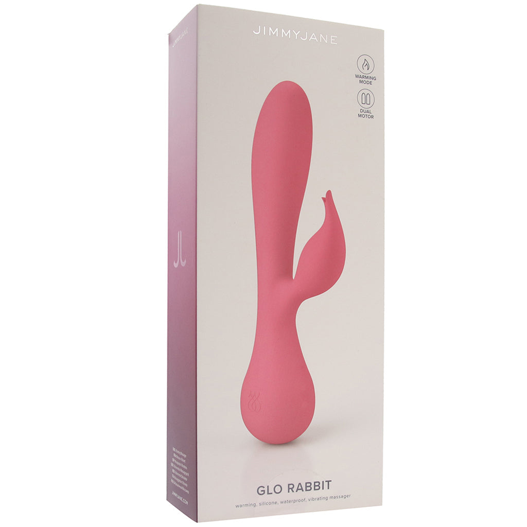 Glo Rabbit Silicone Heating Vibe in Pink Vibrators > Rabbit Vibrators