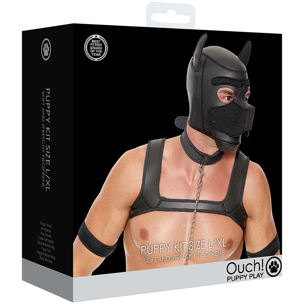Ouch! Puppy Bondage Kit /XL Bondage and Fetish > Pleasure Masks and Dress Up Play