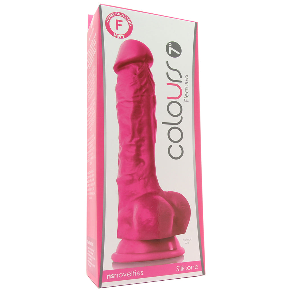 Colours 7 Inch Firm Silicone Dildo in Pink Dildo Sex Toys > Realistic Dildos