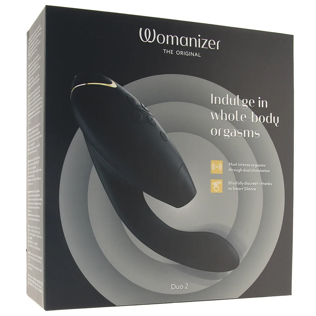 Womanizer Duo 2 Clitoral & G-Spot Stimulator in Black Vibrators > Clitoral Suction & Stimulation