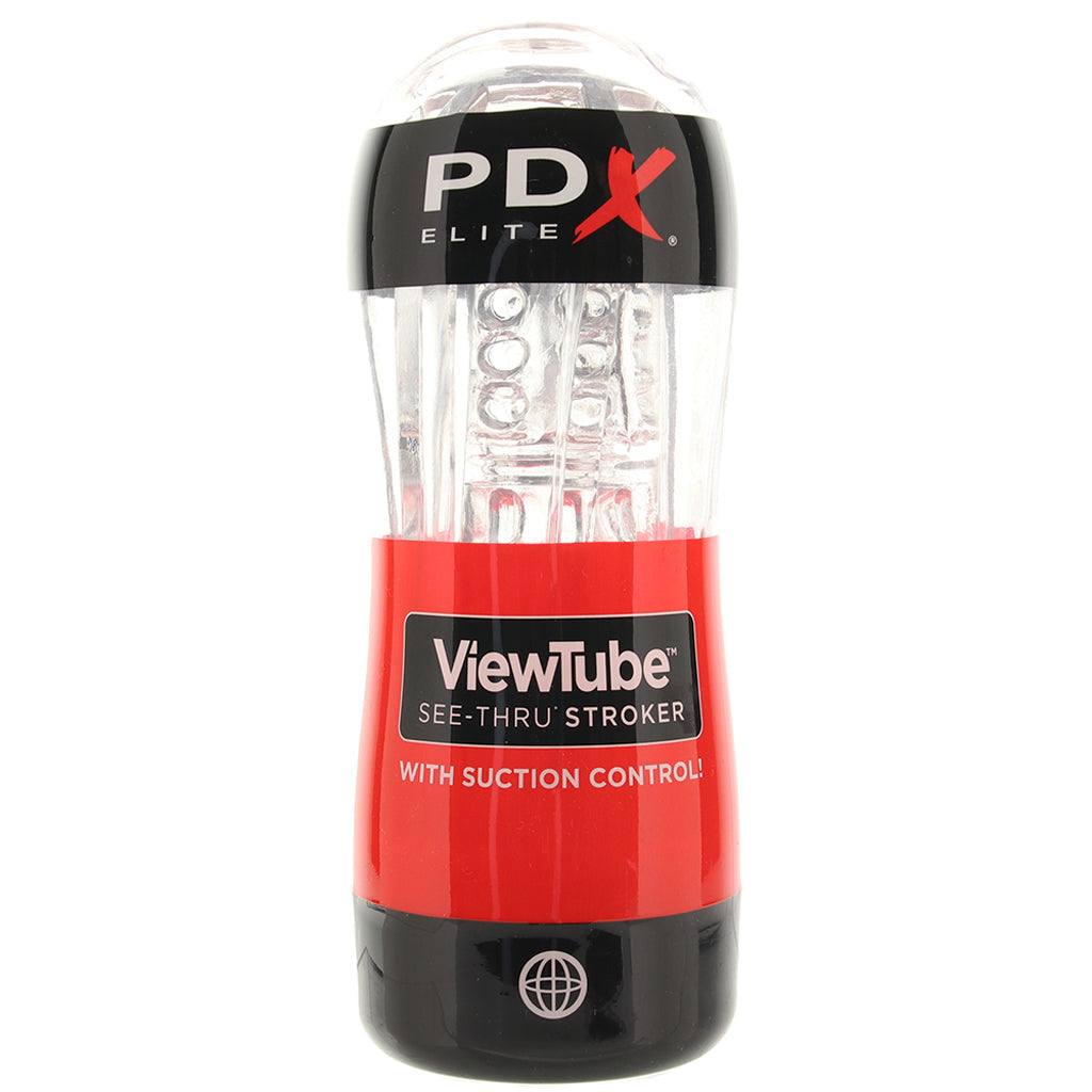 PDX Elite ViewTube See-Thru Stroker Male Masturbators > Self-Contained Strokers