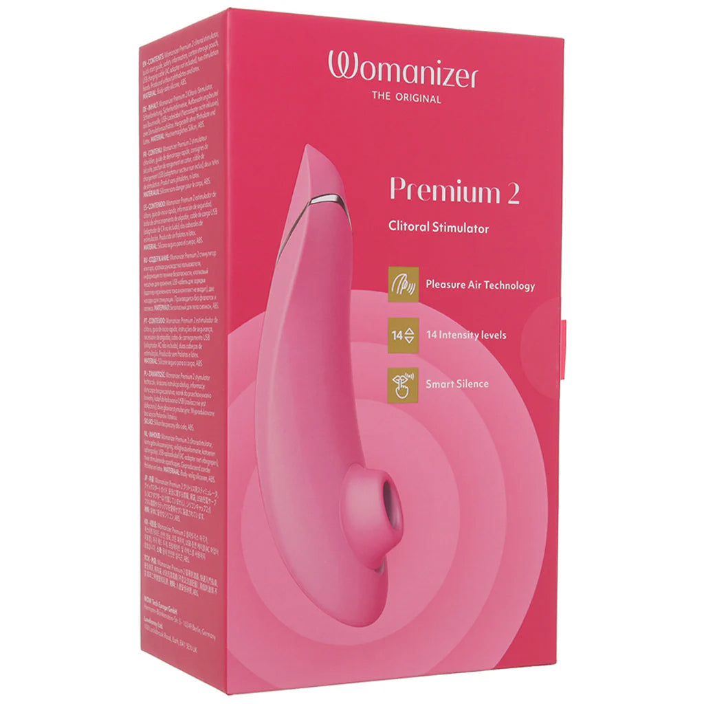 Womanizer Premium 2 Pleasure Air Stimulator in Raspberry Vibrators > Clitoral Stimulators