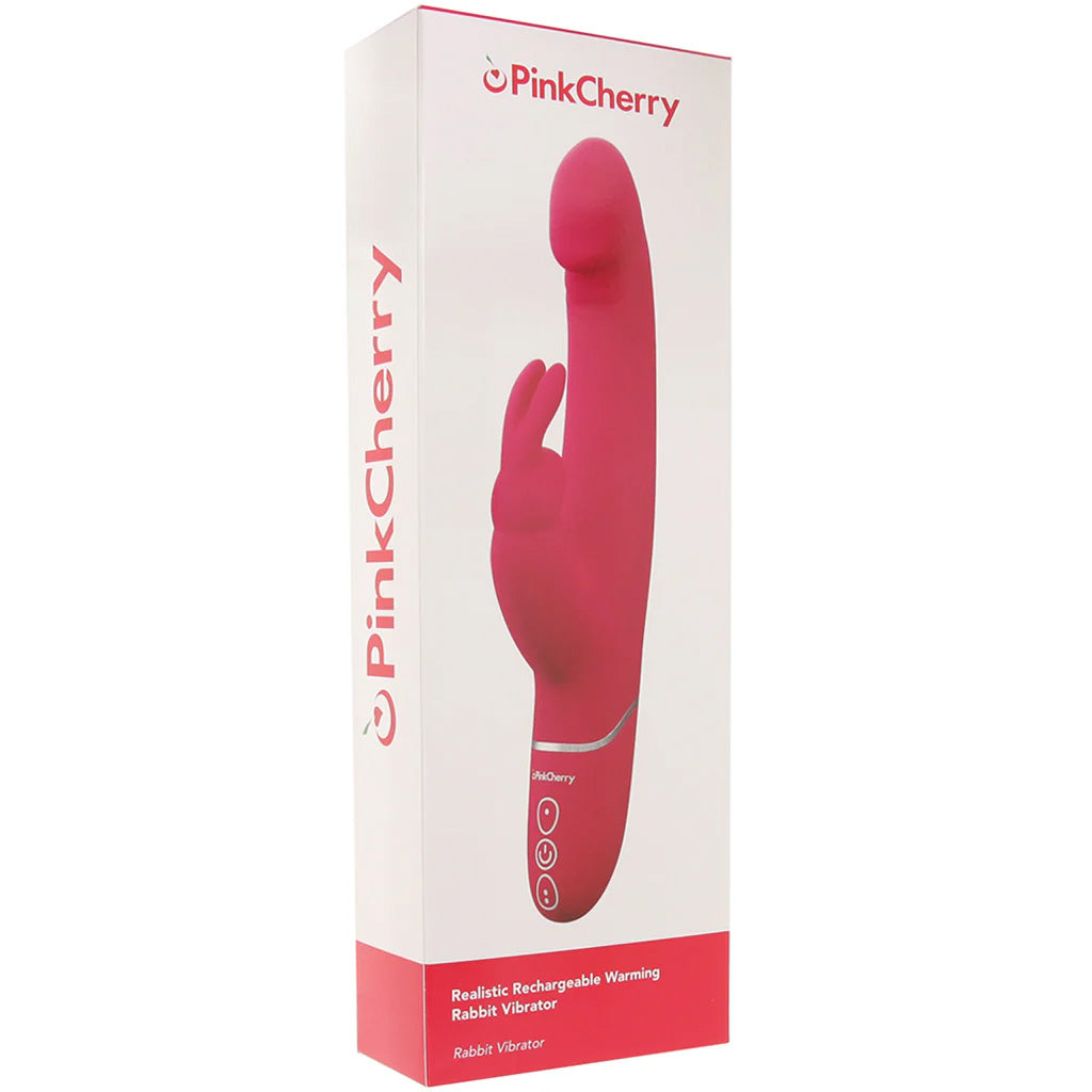 PinkCherry Warming Realistic Rabbit Vibe in Pink Vibrators > Rabbit Vibrators