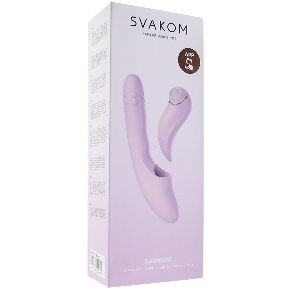 DuoGlow Thrusting Beaded Vibe with Pulsing Stimulator Vibrators > G-Spot Vibrators