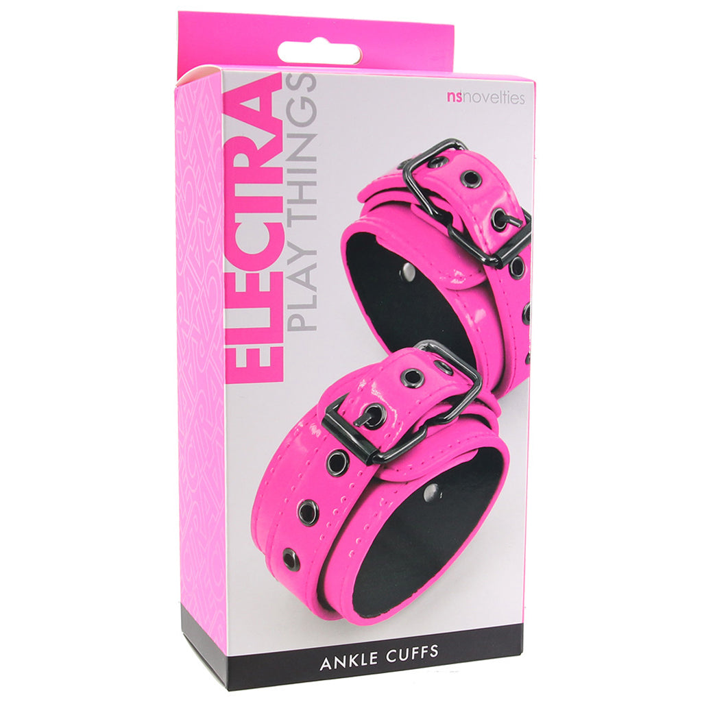 Electra Play Things Ankle Cuffs in Neon Pink Bondage and Fetish > Wrist and Ankle Cuffs