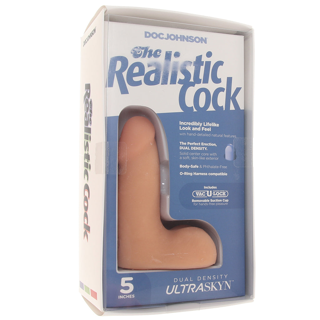 The Realistic 5 Inch Cock with Balls in Vanilla Dildo Sex Toys > Realistic Dildos