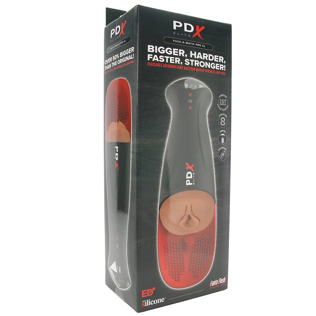 PDX Elite Fap-O-Matic Pro XL Suction Stroker in Brown Male Masturbators > Auto Strokers
