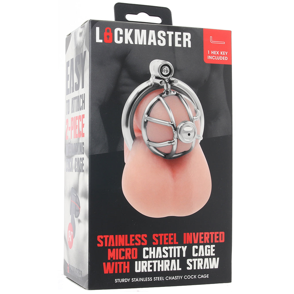 Lockmaster Inverted Urethral Straw Micro Chastity Cage Bondage and Fetish > Cock and Ball Devices