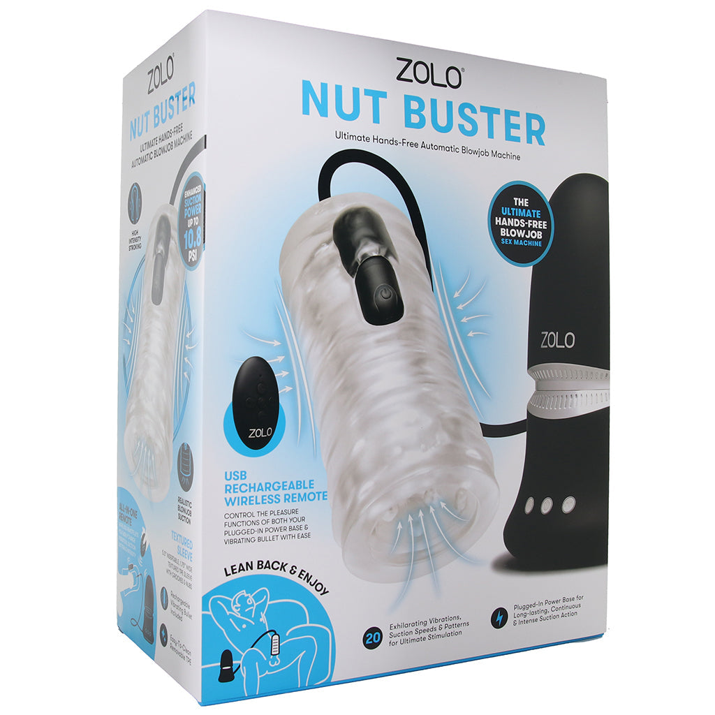 Zolo Nut Buster Hands-Free Auto Blowjob Machine Male Masturbators > Auto Strokers