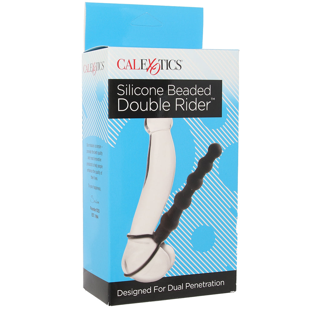 Silicone Beaded Double Rider in Black Anal Sex Toys > Anal Beads