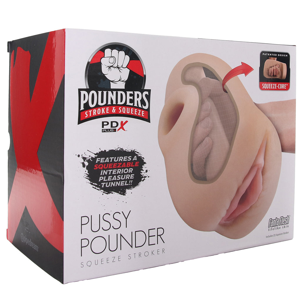 PDX Pussy Pounder Squeeze Stroker in Light Male Masturbators > Pocket Strokers