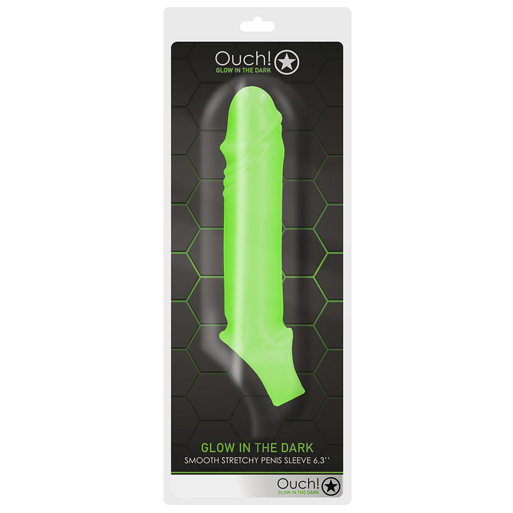 Ouch! Glow In The Dark Thin Smooth Penis Sleeve Male Enhancement > Extenders and Sleeves